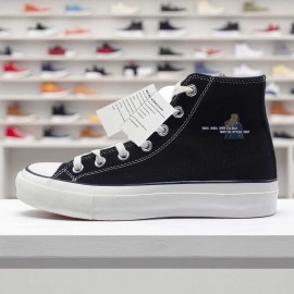 1pc Agatha All Along High-Top Sneakers - Breathable, Non-Slip, Thick Sole, Round Toe, Lace-Up Casual Shoes with Witchcraft Journey Design, Black & White, Unisex for Everyday Wear, Casual Footwear | Stylish High Tops | Durable Rubber Sole