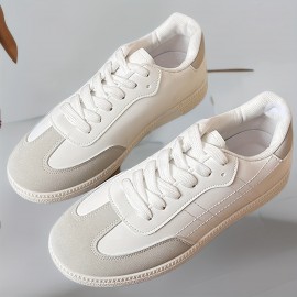 Women's Lightweight Flat Shoes - Slip-On Flats with Cushioned Insole, Soft PU Lining - Pastel Pink/White/ - Everyday & Formal - All-Season Comfortable Casual Shoes, Comfy Shoes