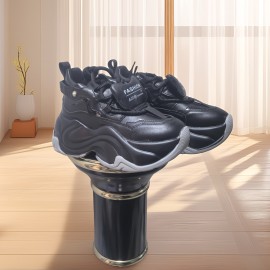 Women's Retro Chunky Platform Dad Sneakers - Lace-Up Low-Top Casual Shoes with Synthetic Cover Upper & Rubber Sole, All-Season Comfort for Casual Attire, Vintage Shoes, Sleek Shoe Design, Fabric Lined Interior