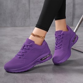 Women'S Lightweight Air Cushion Running Shoes - Breathable PU Upper, MD Sole & Fabric Lining, Low-Top Lace-Up Design for Gym, Hiking, Travel - All-Season Comfort & Support, Gym Shoes, Hiking Footwear, Sleek Sporty Look, Cushioned Comfort, Casual Sportswear, Durable Construction, Fitness Enthusiasts