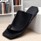 Men's Slip-On Sandals - Upper & Rubber Sole, Breathable Lightweight Design for Summer, Casual Home Walking Shopping, Black & Brown, EU 38-47, Everyday Slipons, Minimalist Slipons, Smooth Finish Shoes