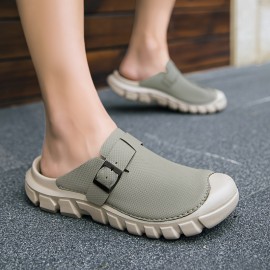 Men's Outdoor Slip-On Sandals - Breathable Casual Shoes with Adjustable Straps & MD Sole for Hiking, Summer Walking, Daily Wear - Lightweight Comfortable Design, Sandals for Wide Feet, Sporty Shoe, Microfiber Construction