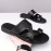 [Summer Sandals] Lightweight & Comfortable Men's Casual Summer Sandals - Black Synthetic Slip-On Flat Shoes with Cross Straps
