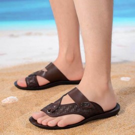 Men'S Beach Sandals Comfortable Breathable Summer Flip-Flops - 11 Sizes Available for Stylish Outfits - Lightweight Faux Upper & Durable Sole for Casual Vacation, Poolside, and Outdoor Activities, Beach Shoes