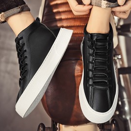 Men's Durable Ankle Boots - Comfortable, Non-Slip Grip with Lace-Up Soft Sole for Outdoor & Casual Attire