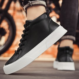 Men's Durable Ankle Boots - Comfortable, Non-Slip Grip with Lace-Up Soft Sole for Outdoor & Casual Attire