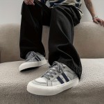 Men's casual shoes, sneakers, shoes, striped, breathable nd durable, classic solid color couple style, versatile, suitable for campus couples, nd